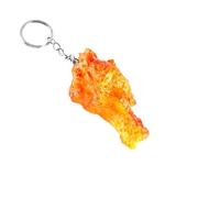 COLORFUL BLING Simulation Fried Chicken Pendant Necklace Lovely Funny handmade Imitation Food Chicken Legs Wings Necklace Keychain Resin Creative Barbecue Necklace for Women Party Jewelry, PVC