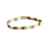 COLORFUL BLING Tila Flat Seed Beads Bracelets for Women Men Boho Handmade Square Beaded Stretch Strand Mens Bracelets Colorful Jewellery Friendship Gifts for Women Men