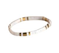 COLORFUL BLING Tila Flat Seed Beads Bracelets for Women Men Boho Handmade Square Beaded Stretch Strand Mens Bracelets Colorful Jewellery Friendship Gifts for Women Men