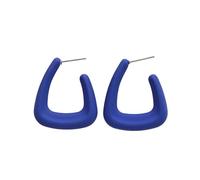 COLORFUL BLING Triangle Hoop Earrings for Women Acrylic Geometric Macaron Colors Earrings Bold Statement Jewelry Gifts for Women Men Friend,Blue