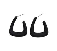 COLORFUL BLING Triangle Hoop Earrings for Women Acrylic Geometric Macaron Colors Earrings Bold Statement Jewelry Gifts for Women Men Friend,Black