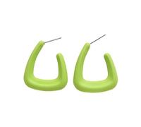 COLORFUL BLING Triangle Hoop Earrings for Women Acrylic Geometric Macaron Colors Earrings Bold Statement Jewelry Gifts for Women Men Friend,LightGreen