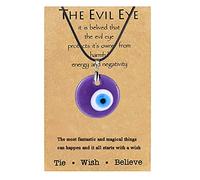 COLORFUL BLING Turkish Blue Evil Eye Pendant Necklace Leather Rope Chain Cord Glass Evil Eye Protection Lucky Jewelry for Women Men, Metal Glass Leather, glass