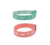 COLORFUL BLING What Would Jesus Do Bracelets Handmade Braided WWJD Bracelets for Women Men Good Blessing Religious Christian Jewelry Bracelet Gift-Pink&Green