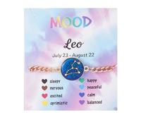 COLORFUL BLING Zodiac Bracelets for Women Men 12 Constellations Sign Color Changing Mood Charm Bracelet Emotion Feeling Temperature Sensing Bracelets Astrology Horoscope Jewelry Birthday Gift, enamel