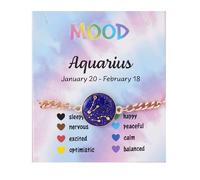 COLORFUL BLING Zodiac Bracelets for Women Men 12 Constellations Sign Color Changing Mood Charm Bracelet Emotion Feeling Temperature Sensing Bracelets Astrology Horoscope Jewelry Birthday Gift, enamel