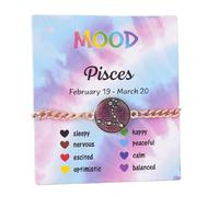COLORFUL BLING Zodiac Bracelets for Women Men 12 Constellations Sign Color Changing Mood Charm Bracelet Emotion Feeling Temperature Sensing Bracelets Astrology Horoscope Jewelry Birthday Gift, enamel