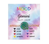 COLORFUL BLING Zodiac Bracelets for Women Men 12 Constellations Sign Color Changing Mood Charm Bracelet Emotion Feeling Temperature Sensing Bracelets Astrology Horoscope Jewelry Birthday Gift, enamel