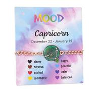 COLORFUL BLING Zodiac Bracelets for Women Men 12 Constellations Sign Color Changing Mood Charm Bracelet Emotion Feeling Temperature Sensing Bracelets Astrology Horoscope Jewelry Birthday Gift, enamel