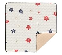 Colorful Blossoms Pattern Cute Cute Foldable Baby Gym & Activity Mat for Indoor Outdoor Water Resistant Travel Play Mat for Babies Infants Toddlers, 50'' x 50''