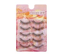 Colorful Blue-Violet Gradient Fake Eyelashes Lightweight Piece Music Festival Natural Eyelashes Makeup Thick