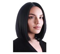 Colorful Bob Synthetic Wig - Rainbow Hairstyle With Cozy Bangs For Party, Halloween & Cosplay(75-740-black)