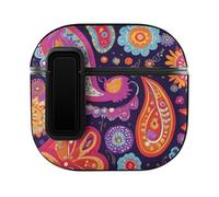 Colorful Bohemian Flower Bluetooth Headphone Case Earphone Protective Cover with Magnets Lock Compatible with Airpods 4