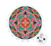 Colorful Bohemian Patterns Magnetic Bottle Opener, Space Saving Kitchen Tool, Funny Beer Opener & Refrigerator Magnet for Camping, Traveling Camping White-style