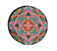 Colorful Bohemian Patterns Spare Tire Cover, 34inch Oxford Wheel Protector Travel Accessories, Waterproof Dustproof Wheel Tire Covers for RV Jeep SUV Camper Truck