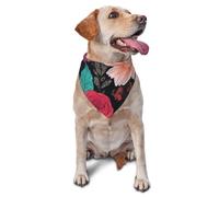 Colorful Boho Floral Dog Bandanas Triangle Puppy Scarfs for Boy and Girl, Washable Daily Bibs Handkerchief Customize Dog & Cat Neckwear, Birthday Cute Soft Pet Scarf Kerchief
