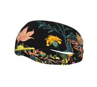 Colorful Boho Floral Print Stretchy Sports Sweatband For Men Women For Running Basketball Gym More Sweatband