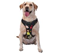 Colorful Boho Floral Printed Adjustable Pet Vest Reflective Pet Harness Vest For Walking And Camping S