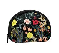 Colorful Boho Floral Printed Portable Full-Width Printed Coin Purse is Convenient for Daily Use