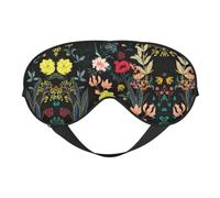 Colorful Boho Floral Sleep Eye Mask Smooth Soft Adjustable Shading Blindfold Eye Mask for Rest Travel