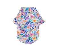 Colorful Boho Floral Summer Pet Dog Shirt Button Up Soft, Lightweight, and Breathable Short Sleeve Pet T-Shirt Puppy Sweatshirt Perfect for Everyday Wear, and Photoshoots 5XL