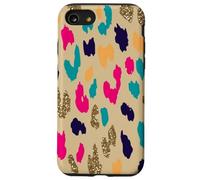 Colorful Boho Leopard Abstract Animal Spots Pattern Case for iPhone SE (2020) / 7/8