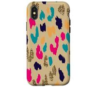 Colorful Boho Leopard Abstract Animal Spots Pattern Case for iPhone X/XS