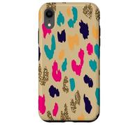 Colorful Boho Leopard Abstract Animal Spots Pattern Case for iPhone XR