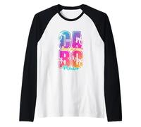 Colorful Bold Letters Cabo San Lucas Mexico Beach Vacation Raglan Baseball Tee