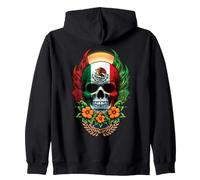 Colorful Bone Day Of Dead Mexican Dia De Los Muertos Zip Hoodie
