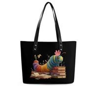 Colorful Book Caterpillar Large Capacity Tote Bag Fasion Handbag