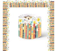 Colorful Bookshelf Border Trim - Bulletin Back to School Floral Books Rolled Bulletin Board Set Library Classroom Office Chalkboard Kindergarten Wall Party DIY Scrapbooking Suplie (Flower,65ft)