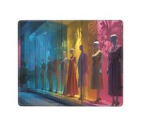 Colorful Booth Non-Slip Mouse Pad Seven by Nine Inch Horizontal Design for Office Gaming and Laptop Use