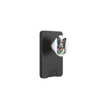 Colorful Border Collie Rainbow Splash Art PopSockets PopWallet for MagSafe