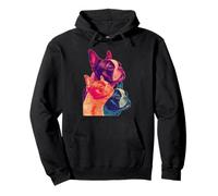 Colorful Boston Terrier Vibrant Bostie Dogs Summer Aesthetic Pullover Hoodie