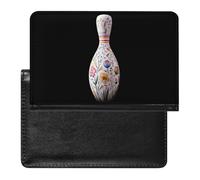 Colorful Bowling Pin Bunny Easter Printed Passport Holder Cover PU Leather Travel Waterproof Slim Passport Wallet for Airport