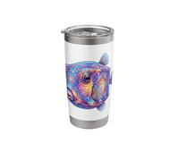 Colorful Boxfish Abstract Ocean Artwork Marine Creature Stainless Steel Insulated Tumbler