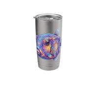 Colorful Boxfish Abstract Ocean Artwork Marine Creature Stainless Steel Insulated Tumbler