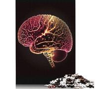 Colorful Brain 500 Piece Jigsaw Puzzle for Adult Toy Intellectual Game Educational Game for Adult Stress Relief Home Decoration 500pcs (52x38cm)