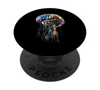 Colorful Brain Anatomy Abstract Flow Art PopSockets Adhesive PopGrip