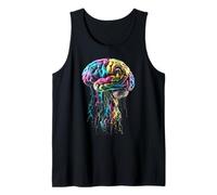 Colorful Brain Anatomy Abstract Flow Art Tank Top