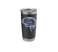 Colorful Brain Anatomy Abstract Light Line Art Stainless Steel Insulated Tumbler