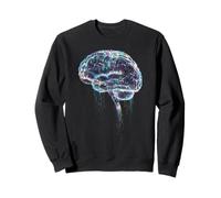 Colorful Brain Anatomy Abstract Light Line Art Sweatshirt