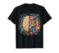 Colorful Brain Neuroscience Left and Right Thinking T-Shirt