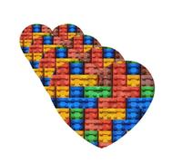 Colorful Brick Car Air Freshener Cards for Women Men 4 Pack Cute Car Accessories Long Lasting Scent Car Diffuser Hanging Auto Aromatherapy Tablets Car Fresheners Gifts