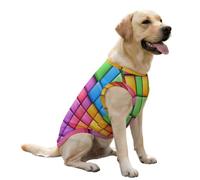 Colorful Brick Dog Cooling Vest Summer Shirts Cute Pullover Pet Clothes for Large Puppy