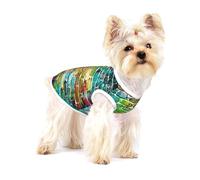 Colorful Brick Wall,Cotton Sleeveless Pet T-Shirt Soft Stretchy Puppy Breathable Vest,M