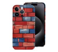 Colorful Brick Wall Funny Protective Case Lightweight Phone Cover Compatible With iPhone 15/15 Plus/15 Pro/15 Pro Max Funny Protector