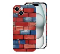 Colorful Brick Wall Funny Protective Case Lightweight Phone Cover Compatible With iPhone 15/15 Plus/15 Pro/15 Pro Max Funny Protector