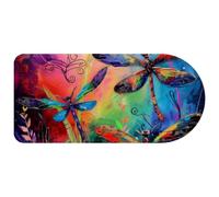 Colorful Bright Dragonflies Mouse Pad Gaming, 29.1 x13.8 inch Long Computer Keyboard Mouse Mat Non-Slip Base, Large Desk Pad for Gamer Office Home